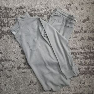 Women's Gray Waffle Knit Lounge Set